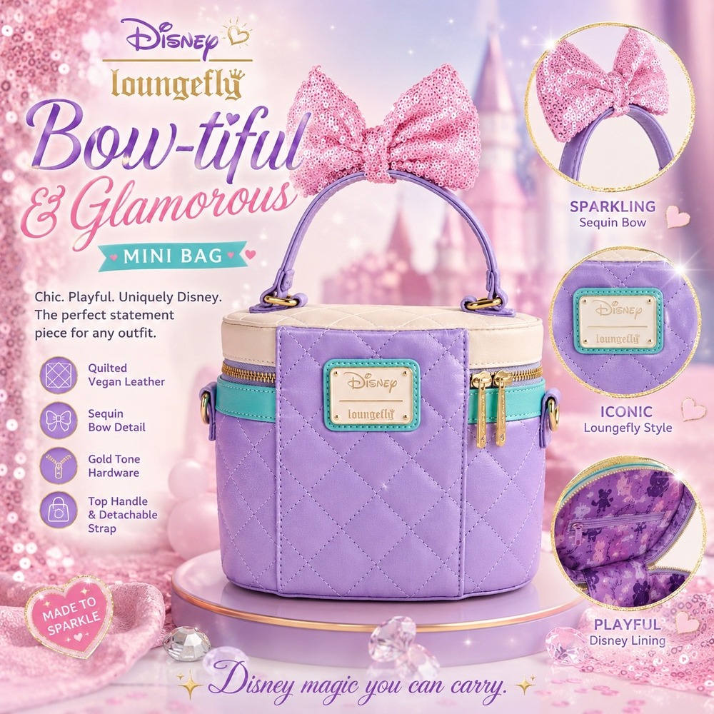 Daisy Duck 85th Anniversary Loungefly Crossbody Bag